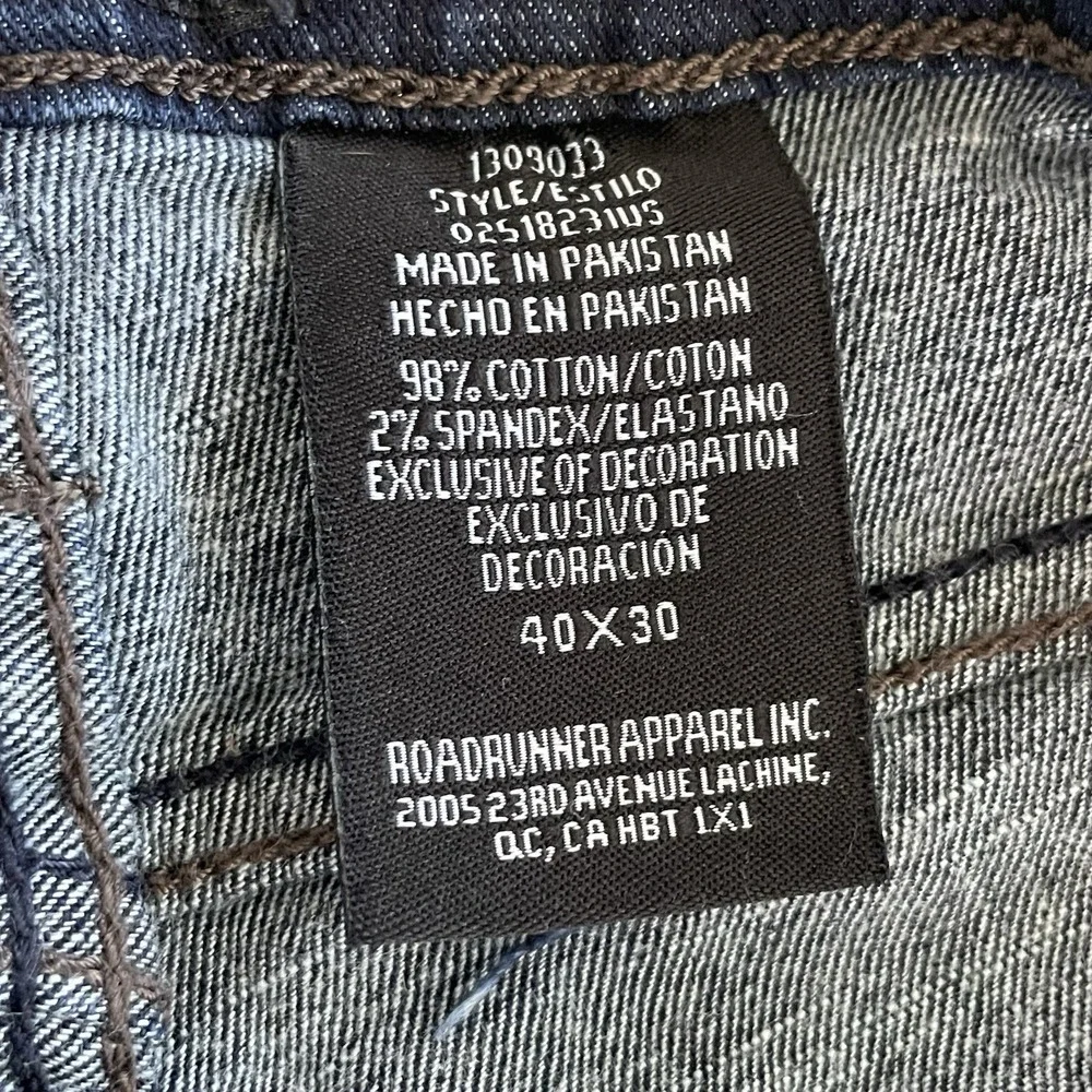 Urban Star Jeans Blue Mens 40x30 Straight Leg‎ Casual Denim Stretch Dark Rock